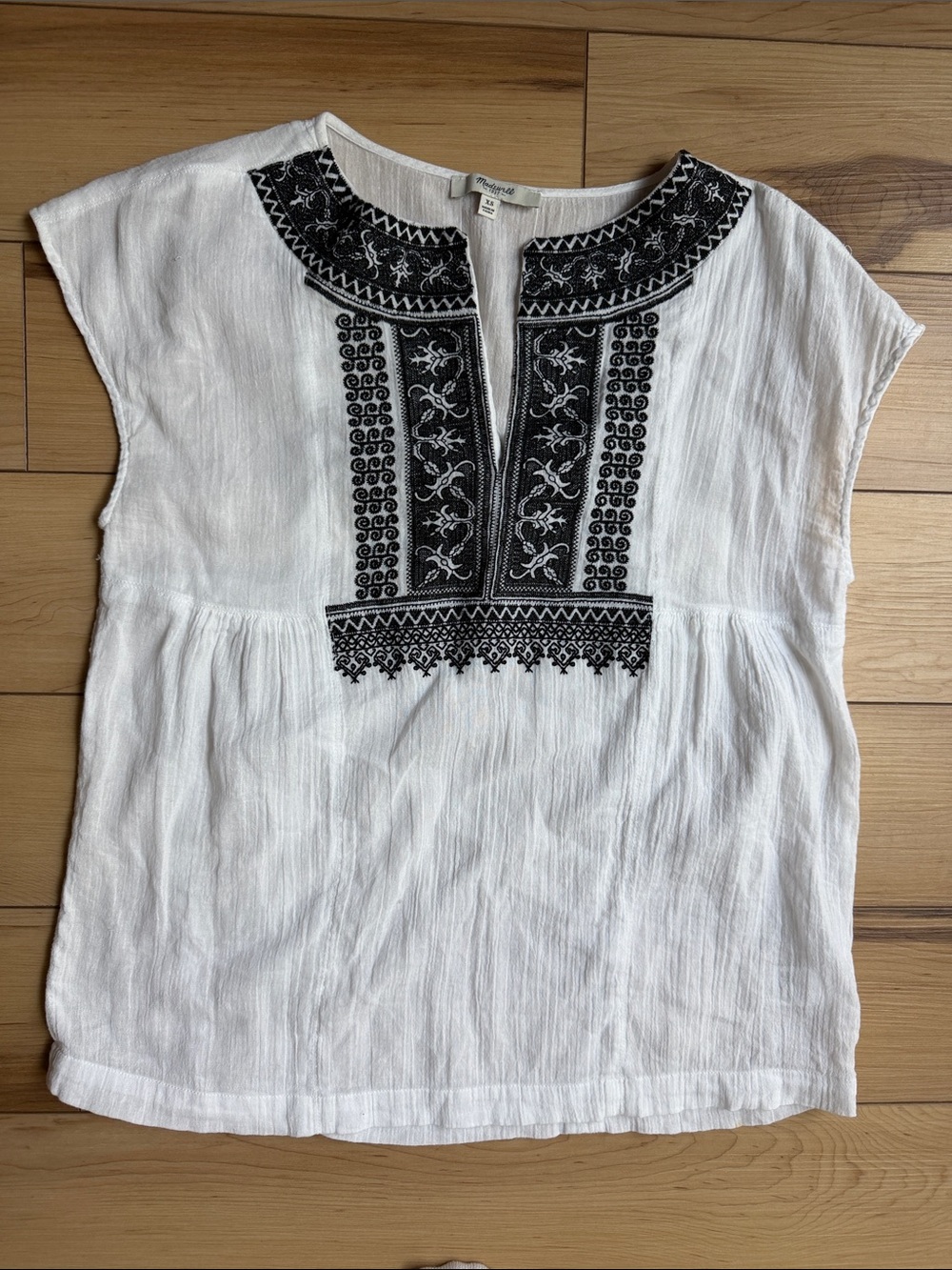 Madewell Embroidered Blouse Size XS
